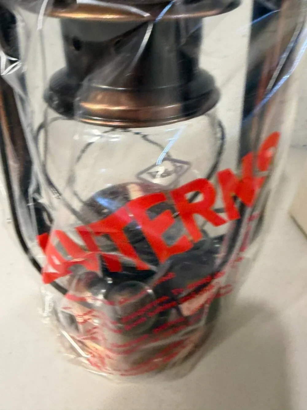 V&O Bronze Kerosene Lantern New in Box Vintage Style Metal Oil Lamp 18933